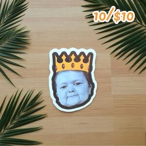 Hasbulla Crown Vinyl Sticker – Approx. 2.5”